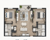Floor plan thumbnail for 3 bedroom apartment